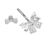 NAMOARLY Piercing in Acciaio Inossidabile Bianco Fiocco per Donne | Gioielli per dal Design , Uso Quotidiano e Feste, Facile da Indossare e Rimuovere