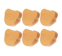 NAMOARLY Pomelli in Legno a Forma di Orsetto 6 Pezzi Viti per Mobili Ragazzo Ragazza, Manopole per Cassetti Cameretta e Cucina Facile Montaggio