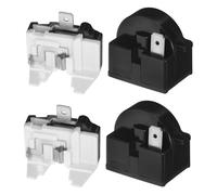 NAMOARLY Relè Avviamento Compressore Frigorifero, Protezione da Sovraccarico e Surriscaldamento, Starter Relay per Mini e Congelatore, 2 Set, Compatibilità Ampia