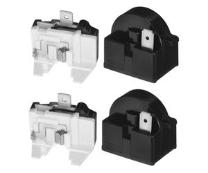 NAMOARLY Relè Avviamento Compressore Frigorifero, Protezione da Sovraccarico e Surriscaldamento, Starter Relay per Mini e Congelatore, 2 Set, Compatibilità Ampia
