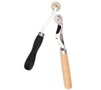 NAMOARLY Rotella da Tracciamento per Pelle e Tessuti, Set 2 Pezzi con Manico in Legno, Ruota Dentata per Marcature Precise, Accessorio per Sartoria e Progetti Creativi