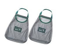 NAMOARLY Sacchetti a Rete per L'aglio e Verdure, 2 Pezzi Riutilizzabili in Rete Traspirante Verde, Borsa Sospesa per Cucina e Dispensa, Conservazione lungo Termine e Salvaspazio, Adatta