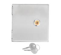 NAMOARLY Scatola di Sicurezza per Prese Elettriche 86 Tipo in Acciaio Inossidabile Argento con Design Antifurto e Chiusura a Chiave per Uffici e Cucine