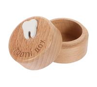 NAMOARLY Scatola per Dentini da Latte in Legno Design Carino, Portatile e Originale per Conservare e Proteggere i Primi Denti, per Uso Quotidiano e Viaggi