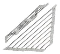 NAMOARLY Scolapiatti Triangolare Per Lavello Da Cucina Organizer in Acciaio Resistente Per Conservare Spugne e Pagliette Design Di Drenaggio Per Asciugare Accessori Da Lavello