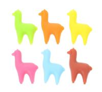 NAMOARLY Segna Bicchieri per Vino in Silicone Design Creativo a Forma di Alpaca, Set da 6 Pezzi Riutilizzabili, Facile da Usare per Feste e Party