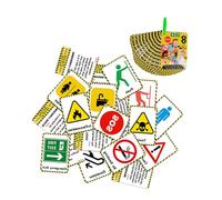 NAMOARLY Set 2 Carte Educative Per La Prima Per, Riconoscimento Dei Stradali, Schede, Cognitivo Per,
