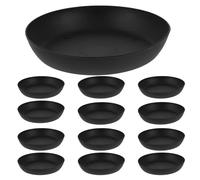 NAMOARLY Set 30 Pezzi Sottovaso Rotondo Nero in Plastica per Piante, Vassoio Drenante Spesso Resistente al Sole, per Festa Estiva e Uso Indoor e Outdoor