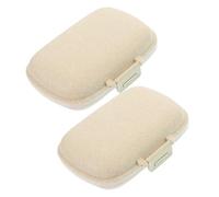 NAMOARLY Set da 2 Portapillole Doppio Strato 8 Scomparti Organizer Portatile Chiusura Ermetica per Medicinali, Dispenser da Viaggio e Uso Quotidiano per Capofamiglia