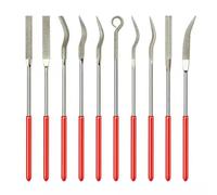 NAMOARLY Set Lime Diamantate Mini 10 Pezzi per Intaglio e Lucidatura Legno e Metallo Lime ad Ago per Modellatura Curva Utensili Manuali Fai da Te per Artigianato e Sbavatura