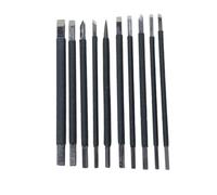 NAMOARLY Strumenti per Incisione in Acciaio al Tungsteno Kit di 10 Pezzi Coltelli per Intaglio Pietra, Strumenti Manuali per Incisione e Scrittura su Pietra, Uso Professionale