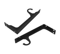 NAMOARLY Supporti per Aste Armadio in Metallo con Gancio, Staffe Angolari per Mensole da Muro per Carichi Pesanti, Set 2 Pezzi, Nero, per Ingresso, Lavanderia e Ripostiglio