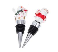 NAMOARLY Tappi Di Chiusura Per Bottiglie Di Vino in Lega Di Alluminio, Tappi Decorativi Natalizi Per Bottiglie, Sigillanti Per Vino Per Feste, Resistenti e Riutilizzabili, Set Da 2 Pezzi