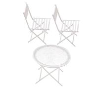 NAMOARLY Tavolini in Miniatura e Sedie Per Case Delle Bambole Realizzati in Ferro Resistente e Non Deformabile Come Decorazione Da Tavolo o Soprammobile Per Mini Stanze Di Modelli Semplici