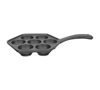 NAMOARLY Teglia da in Ghisa Manico Isolante Calore per Takoyaki Resistente All'usura, Diametro 5,5 Cm, per e Barbecue All'aperto