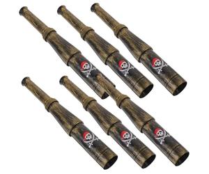 NAMOARLY Telescopio Monoculare Pirata Giocattolo per Bambini 3-5 Anni, Set da 6 Pezzi, Cannocchiale Portatile in Stile Pirata per Feste a Tema e Regali Educativi, Strumento per Esplorare