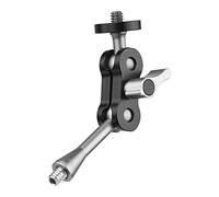 Namolit MA-95 Magic Arm, Super Clamp, supporto per monitor in lega di alluminio da 1/4 pollici, collegamento a vite, doppia testa a sfera flessibile per il montaggio di monitor video, luce LED