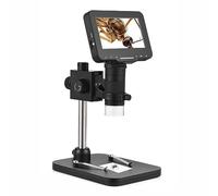 Namolit Microscopio digitale USB ad alta risoluzione FHD 1080P Leggerezza regolabile con ampio schermo IPS da 4,3 pollici per l'osservazione di insetti vegetali Miglior regalo per bambini Studenti