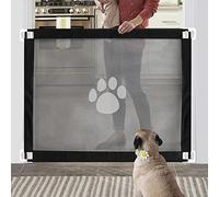 Namsan - Griglia di protezione per porte per tenere fuori i cani, facile da installare e chiudere, adatta anche per le scale e per altri animali domestici, 80 cm x 100 cm