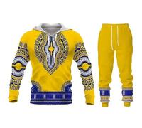 Namufeitrade African Dashiki 3D Stampato Donne/Uomini Felpa e Pantalone Jogger Tuta Set 2 Pezzi Set Abbigliamento Sportivo