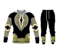 Namufeitrade African Dashiki 3D Stampato Donne/Uomini Felpa e Pantalone Jogger Tuta Set 2 Pezzi Set Abbigliamento Sportivo