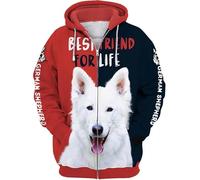 Namufeitrade Cane da Pastore Tedesco Modello 3D Stampato Felpa con Cappuccio Uomini Donne Unisex Pullover Cerniera Felpa Giacca Casual Streetwear Tracksuit