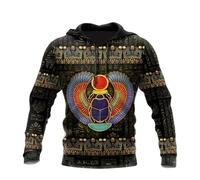 Namufeitrade Il Dio egizio Anubi Felpa con Cappuccio Unisex Autunnale Stampata in 3D Felpa Casual con Cappuccio da Strada