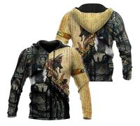Namufeitrade Il Dio egizio Anubi Felpa con Cappuccio Unisex Autunnale Stampata in 3D Felpa Casual con Cappuccio da Strada