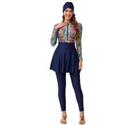 Namufeitrade Moda Fiore Stampato Burkini Set Costumi da Bagno per Le Donne Copertura Completa Musulmana Costume da Bagno Beachwear