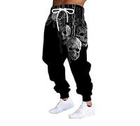 Namufeitrade Scheletro da Uomo Pantaloni da Jogging Stampati in 3D Pantaloni della Tuta con Elastico in Vita Pantaloni da Corsa Sportivi Pantaloni della Tuta Casual con Coulisse e Tasche