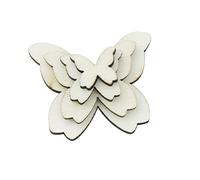 Namvo 100 Pezzi Tagli Tagliati di Legno di Taglio di Farfalla di Legno Decorazione del Regalo di abbellimento del Regalo Ornamento di Legno per DIY