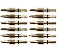 Namvo 12pcs 100grn Black Screw in Practice Punte di Freccia Punte di Freccia, Punti di Proiettile di tiro con L'Arco, Balestre