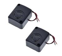 Namvo 2 pezzi 12 V CC Mini Sirena di Allarme Piezo, 110 dB, Sirena Antifurto ad Alto Decibel con Cicalino per Cassaforte di Sicurezza, per Auto (Nero)