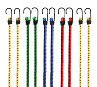 Namvo 5 corde elastiche con ganci, resistenti, resistenti ai raggi UV, doppie cinghie elastiche intrecciate per fissare teloni, tende per bagagli