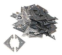 Namvo 50pcs Protezioni angolari Stile Antico 25mm Lega di Bronzo Scatola di Legno mobili Protezioni Tavolo scrivania Bordo Decorativo Triangolo (Bronzo)