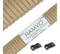 Namvo 550 Paracord Mil Spec Tipo III Cavo a 7 Corde a Paracadute Lunghezza Totale 100ft / 30 Metri, Albicocca