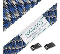 Namvo 550 Paracord Mil Spec Tipo III Cavo a 7 Corde a Paracadute Lunghezza Totale 100ft / 30 Metri, Blue Camo
