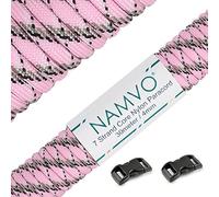 Namvo 550 Paracord Mil Spec Tipo III Cavo a 7 Corde a Paracadute Lunghezza Totale 100ft / 30 Metri, Camo Rosa