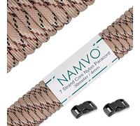 Namvo 550 Paracord Mil Spec Tipo III Cavo a 7 Corde a Paracadute Lunghezza Totale 100ft / 30 Metri, Deserto Camo