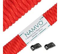 Namvo 550 Paracord Mil Spec Tipo III Cavo a 7 Corde a Paracadute Lunghezza Totale 100ft / 30 Metri, Orange Crimson Camo