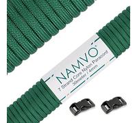 Namvo 550 Paracord Mil Spec Tipo III Cavo a 7 Corde a Paracadute Lunghezza Totale 100ft / 30 Metri, Verde
