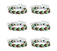 Namvo 6 braccialetti fatti a mano in stile palestinese, regolabili con bandiera palestinese di Gaza, braccialetti avvolgenti in corda, braccialetti per uomini e donne