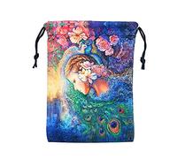 Namvo Borsa Porta Tarocchi Rune Celtiche Borsa Porta Carte Dei Tarocchi Borsa Con Coulisse 13x18 CM, Sacchetti Regalo Di Velluto Spessa Simbolo Ricamo