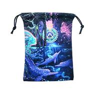 Namvo Borsa Porta Tarocchi Rune Celtiche Borsa Porta Carte dei Tarocchi Borsa con Coulisse 13x18 CM, Sacchetti Regalo di Velluto Spessa Simbolo