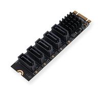 Namvo M2 NGFF NVME M-Key PCI Express a SATA 3.0 6 Gbps 5 porte adattatore convertitore scheda di espansione del disco rigido