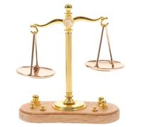 Namvo Mini Bilancia Bilancia Mobili Casa Delle Bambole 1:12 Scala Mini Bilancia Con 6 Pesi Equilibrio Scala Metallo Scala Giustizia Modello