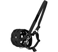 Namvo Museruola per Cavalli, museruola per Erba in Nylon con Cavezza Nera