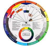 Namvo Ruota dei Colori Creativa, Guida di apprendimento per la miscelazione di Vernici Strumento didattico per lezioni di Arte per Trucco Tavolo da Disegno per Colori 9,8 Pollici / 25 cm