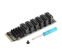 Namvo Scheda adattatore SATA da M.2 a sei porte M2 M-EKY PCIE3.0 a scheda di espansione SATA6 porta M.2 NV ME