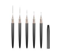 Namvo Set di 5 pennelli per nail art, punteggiatura e disegno, pennello per nail art, pennello per dettagli (5/8/12/20/25 mm)